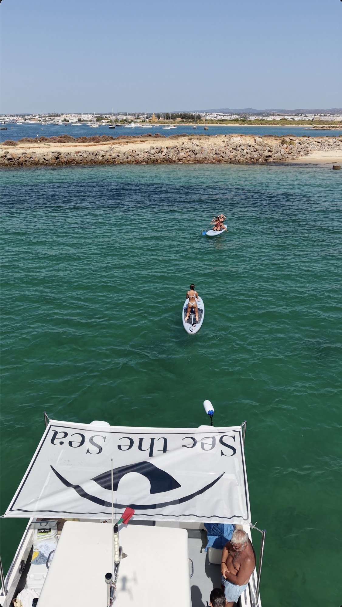 Algarve coastline view from a private boat